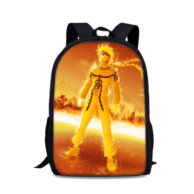 Naruto Uzumaki Kinderrucksack Mit Großem Fassungsvermögen Und Wasserabweisendem Nylon Für Schule Und Reisen