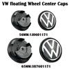 VW 4pcs 56mm 65mm VW floating Car Wheel Center Caps Hubcap Cover for VW Jetta MK5 Golf Passat styling CC Golf 3B7601171 1J0601171GD2 