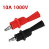 Red & Black Insulated Safety Multimeter Test Leads Alligator Clips Electrical Mini Test Crocodile Clamp Clips 2-Piece