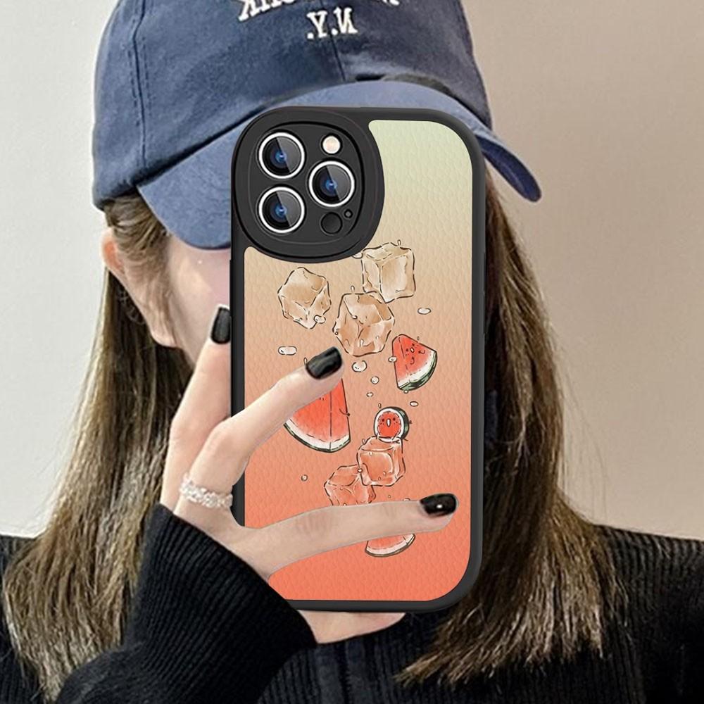 Fruit Watermelon Phone Case Hard Leather For iPhone 14 13 12 Mini 11 14 Pro Max Xs X Xr 7 8 Plus Fundas