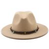 European and American High-quality Wide-brimmed Men's and Women's Fedoras, Fashionable Woolen Top Hats, and a Panama Jazz Felt Hat.
