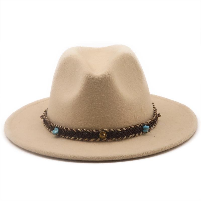 European and American High-quality Wide-brimmed Men's and Women's Fedoras, Fashionable Woolen Top Hats, and a Panama Jazz Felt Hat.
