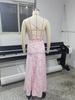 European & American Style Wine Red Spaghetti Strap Sexy Evening Gown for Women