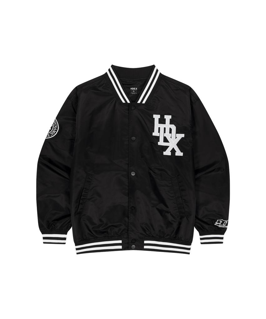 Hdex 916 Applique Baseball Jacket (Black)