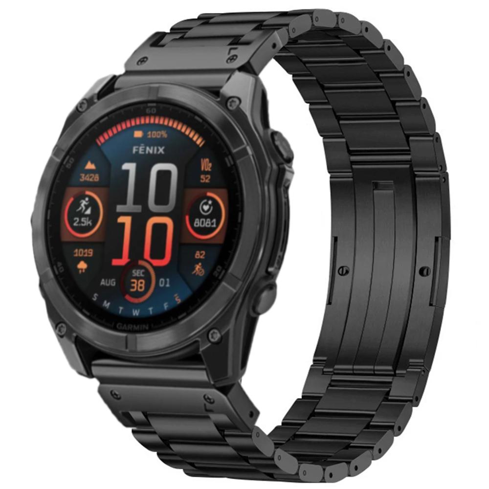 26mm Stainless Steel Band for Garmin Enduro 3 Fenix 8 51mm Strap Men Metal Wrist Bracelet for Garmin Fenix 7X Pro 51mm Fenix 6 5