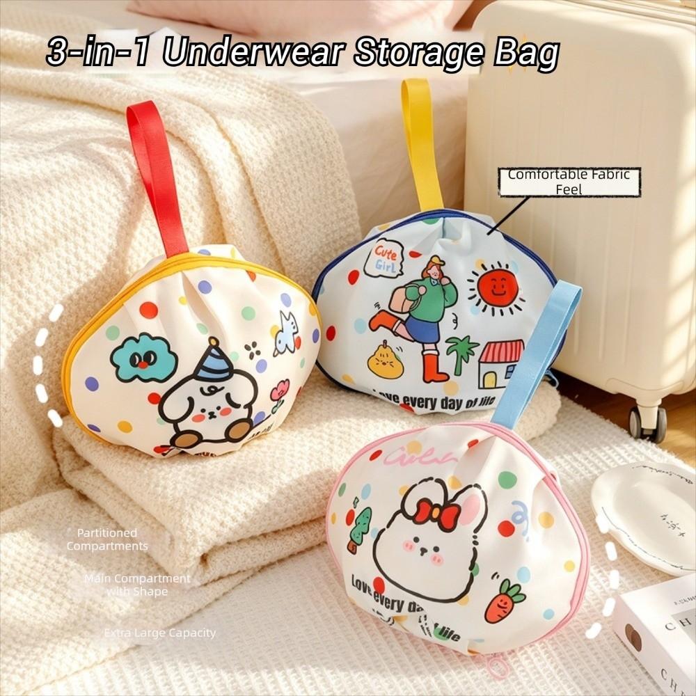 Waterproof Cosmetic Bag Folding Lingerie Pouch Lightweight Underwear Storage Bag Weekend Vacation