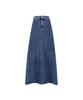 VISITINNEWYORK Half-Banding Long Denim Flare Skirt (Vb4Dsf1)