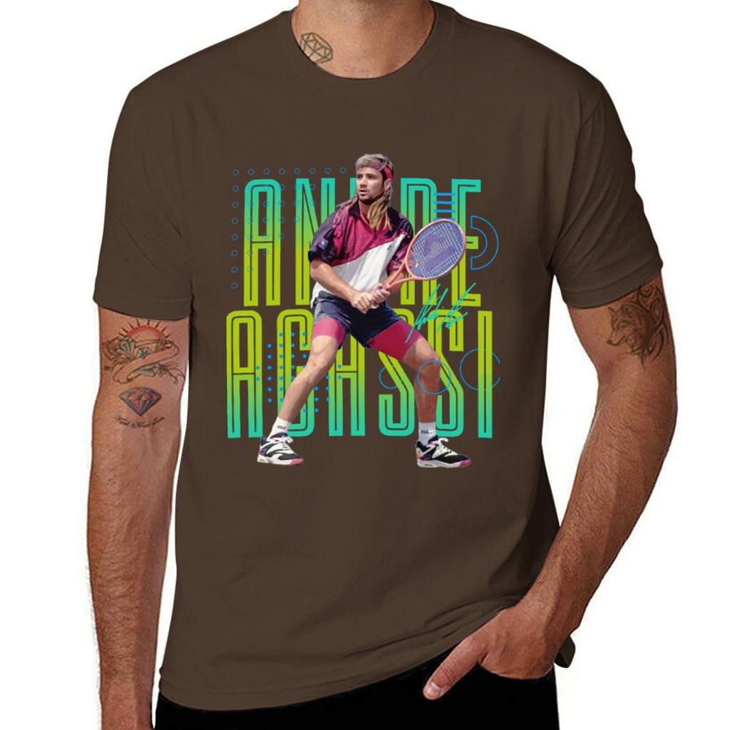 Andre Agassi 90's T-Shirt customs design your own anime clothes summer top T-shirt men