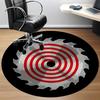 1pc Saw Blade Chainsaw Office Round Area Rug, Under Office Chairs Bedroom Living Room Home Decor, Room Deco, Available In Various Sizes