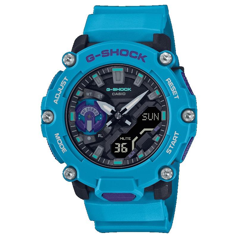 Casio G-SHOCK Men s Resin 200M Water Resistant Digital Shock Resistant Quartz Watch GA-2200-2A синий