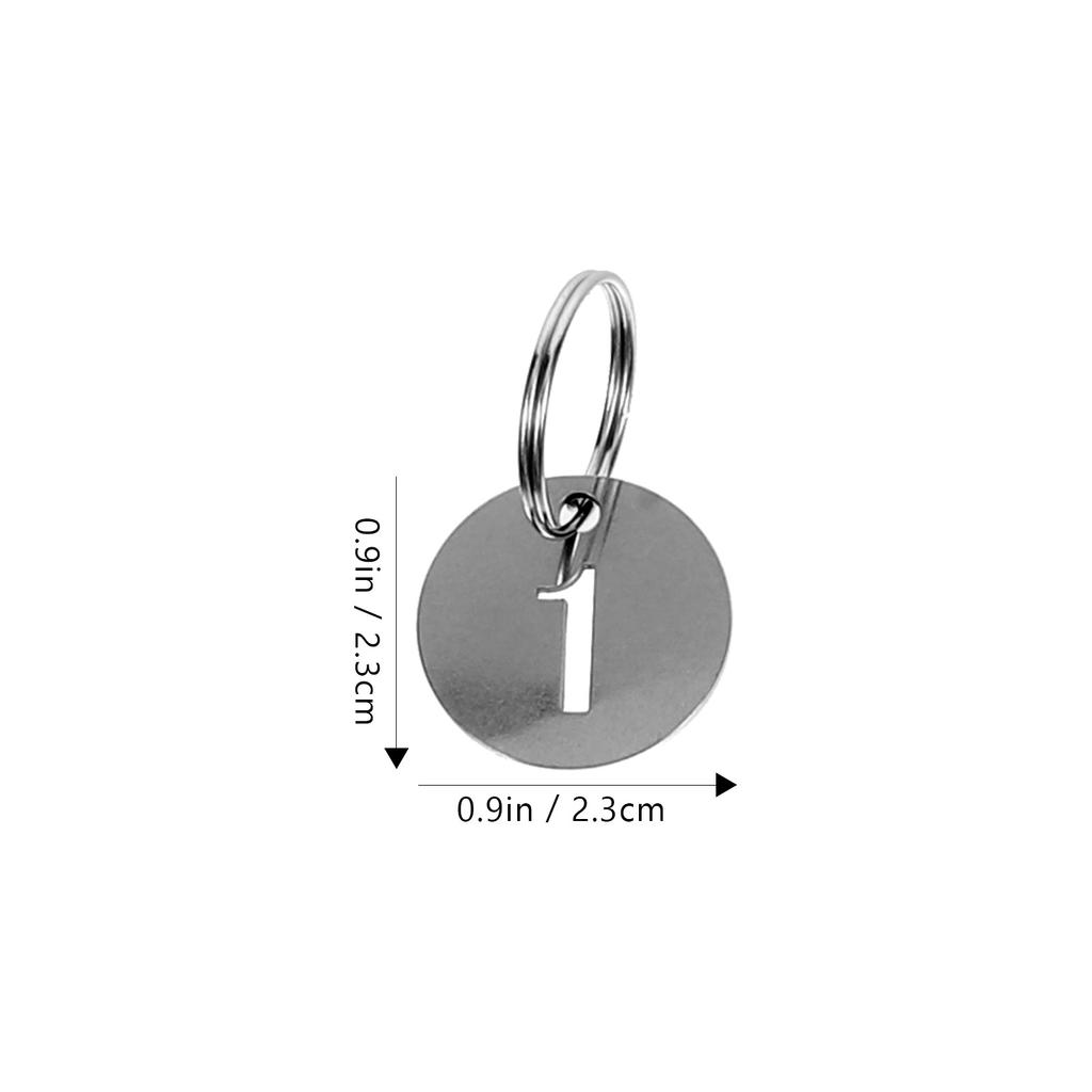30pz Cartellini Targhetta Numero in Acciaio Inossidabile Portachiavi Etichette Metalliche Etichette da Appendere Numeri per Armadietti Accessori per Abbigliamento Artigianato