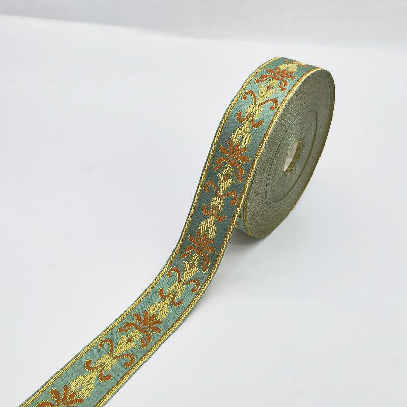 Jintian 3cm Etnický styl Žakárová stuha krajka - 24m kus pro oděvy, závěsy, bytový textil.