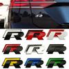 1Pc R Logo Metal Car Grille Emblem Rear Trunk Badge Stickers For Polo Golf Jetta Beetle CC Tiguan Touran Passat