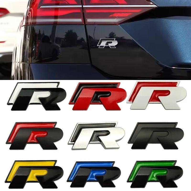 2026 Hot For VOLKSWAGEN VW For Volkswagen VW R Rline Logo Metal Car Grille Emblem Rear Trunk Badge Stickers Polo Golf Jetta Beet