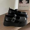 Big head and thick sole Japanese jk small leather shoes for women's 2025 spring and summer new muffin with skirt Mary Jane single shoes