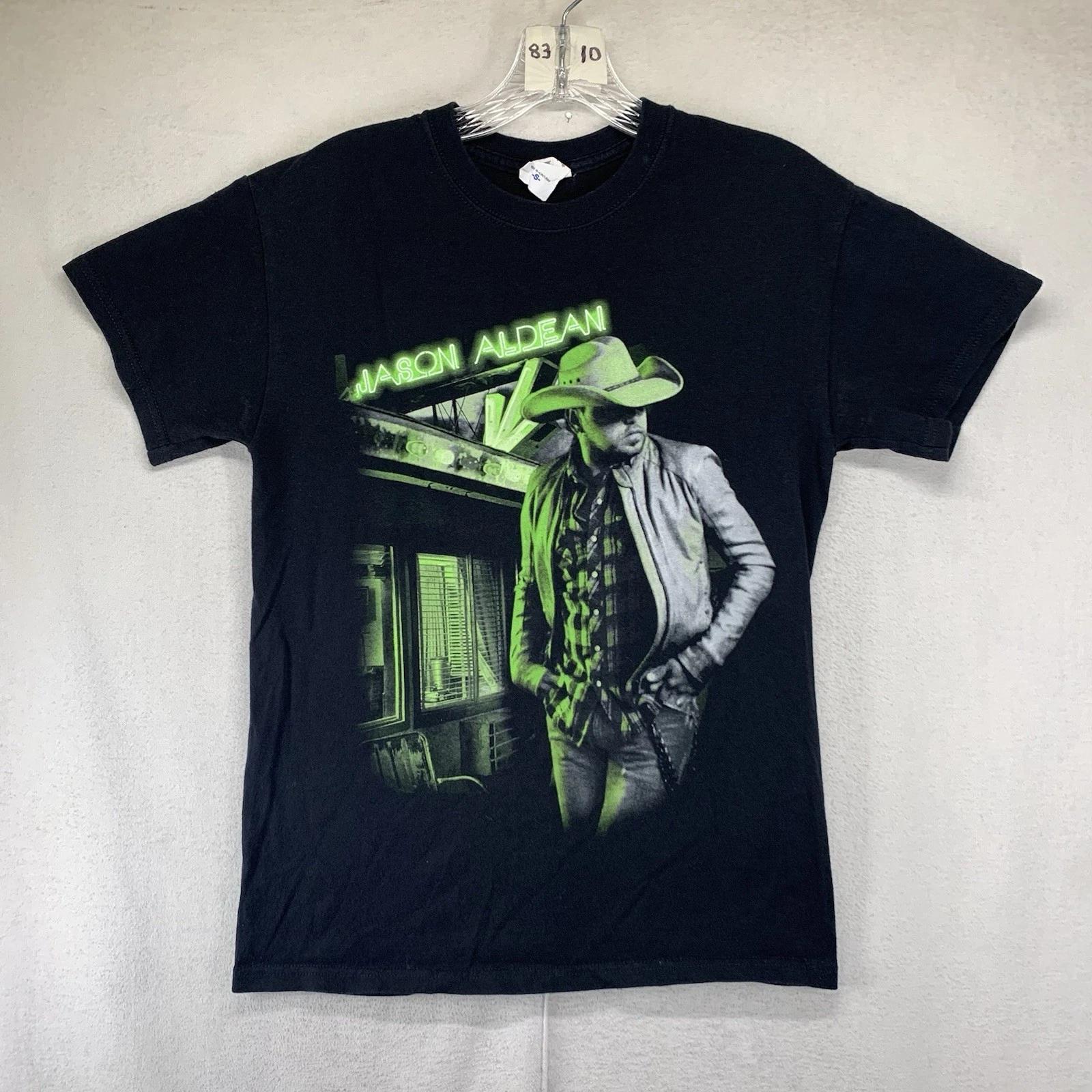Jason Aldean T Shirt Women s Small Black Anvil 2014 Night Train Tour Concert Tee S
