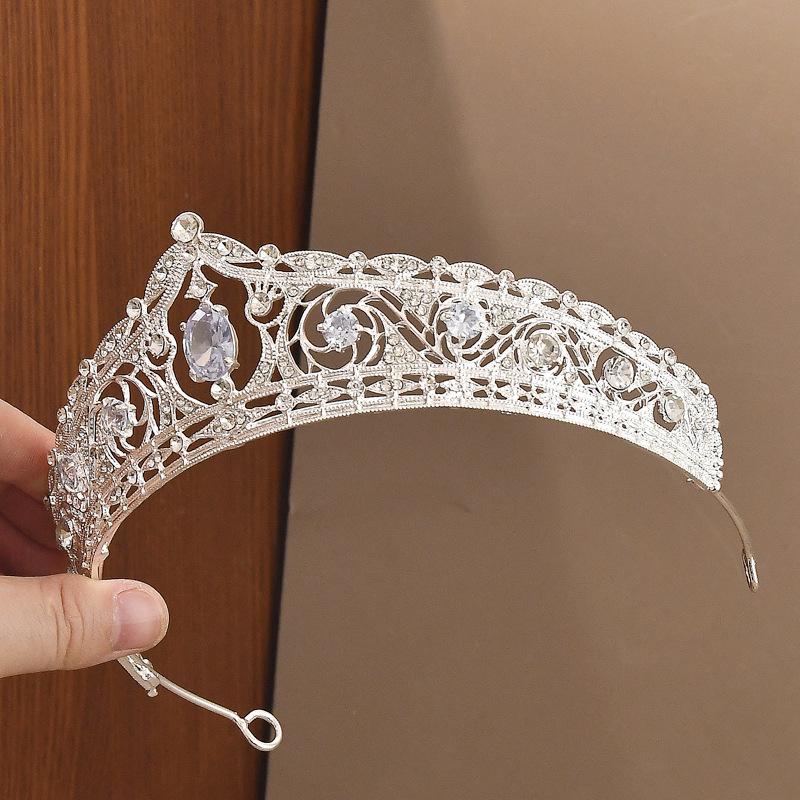 Baroque Retro Rhinestone Crown for Bridal Wedding Dress Accessories
