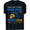 European Sizes T-Shirt for The Senior Class of 2026, Perfect for Back-To-School Gamers