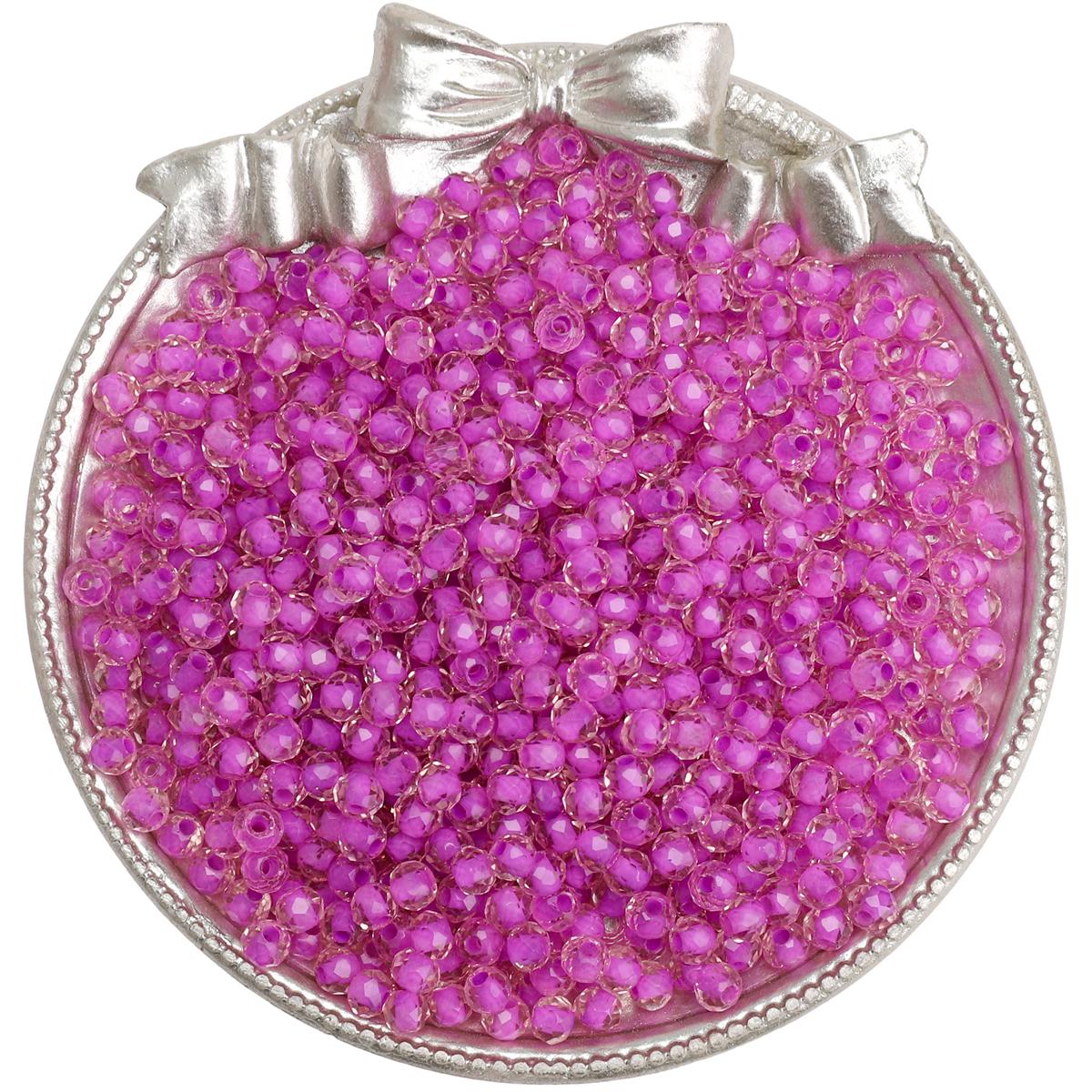 

120 шт. стеклянные бусины, чешские бусины, бусины-разделители с двойным окрашиванием для изготовления ювелирных изделий, аксессуары фуксия