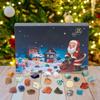 Christmas Advent Calendar Natural Crystal Gemstones Collection Box 24 Days Countdown Calendar Crystal Stone Gift Box for Kids