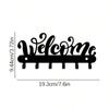 1 Pc Contemporary Metal Welcome Key Holder - Versatile Wall-Mounted Organizer For Keys, Coats, Hats, Towels, Kitchen Utensils
