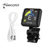 AROMA Rechargeable Tuner AT-102 Black, USB Rechargeable Built‑in Battery  Large LCD 360 Degree for Guitar/Bass/Ukulele/Violin