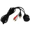 AUX Extension Dual RCA Cable Dash Flush Mount USB Port 3.5mm For Car Boat Truck