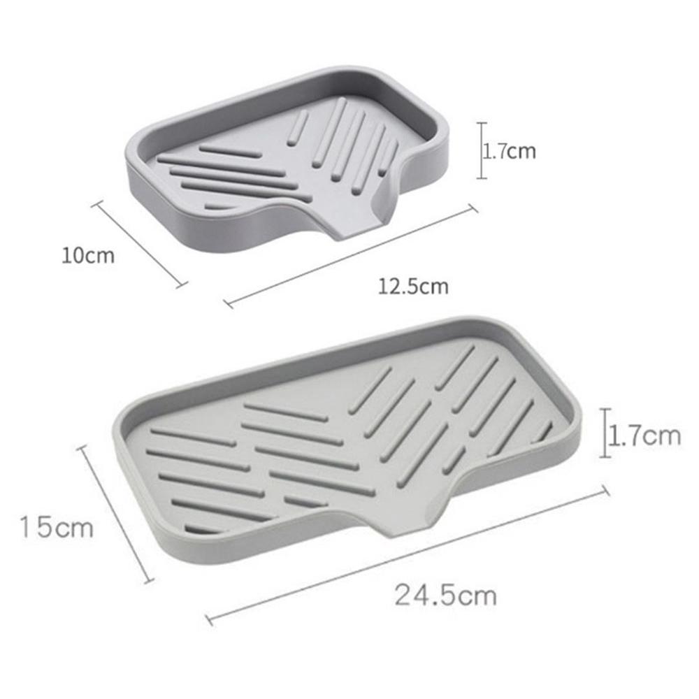 Silikonová podložka na vodovodní baterie podložka pod dřez Zásobník na mýdlo Houba odkapávací podložka Podložka na sušení rozstřikováním na pracovní desku Kuchyňské příslušenství