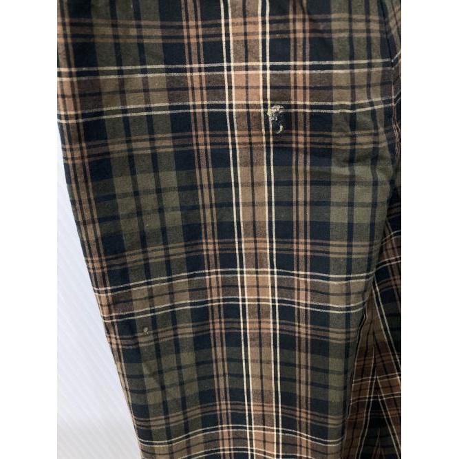 Used check long skirt