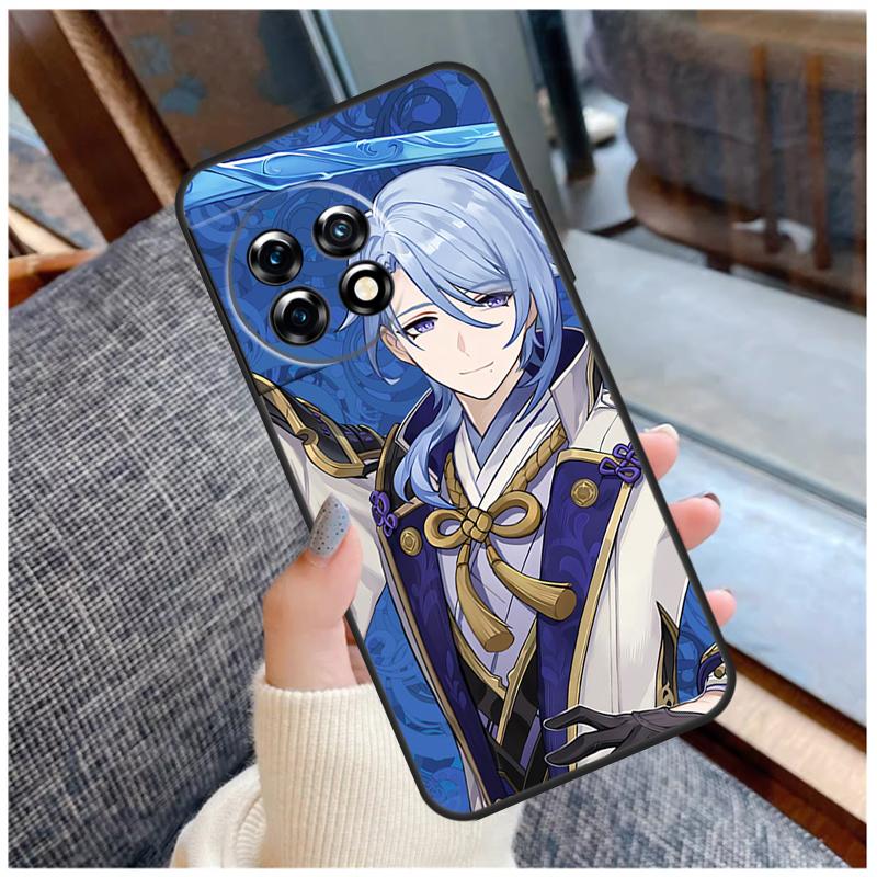 Genshin Impact Kamisato Ayato Case For OnePlus Nord CE 2 3 Lite 2T N10 N20 N30 Ace 8T 9RT 10T 10R 8 9 10 Pro 11 Coque