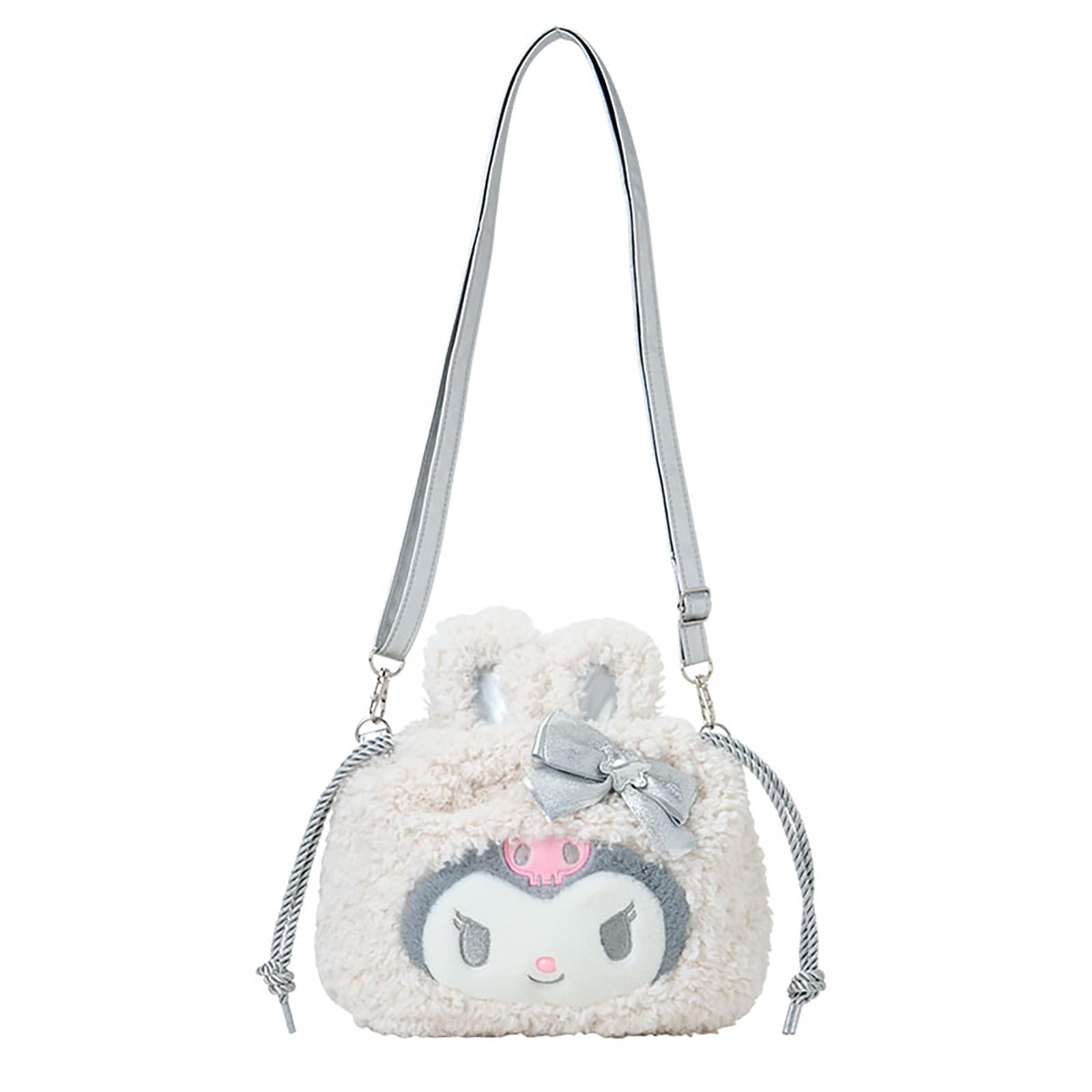 

2WAY Drawstring Shoulder Snow Kuromi 129844 [Sanrio] (Пухнастий Кролик)