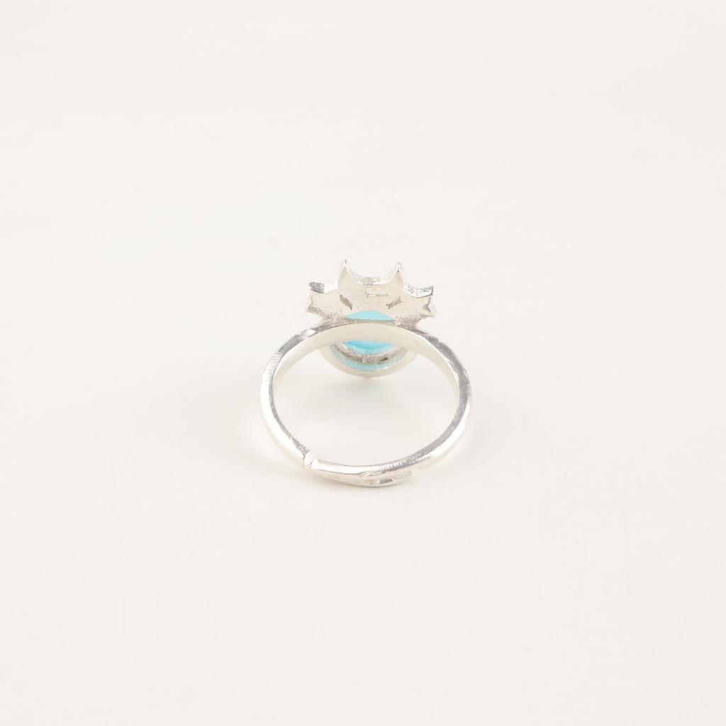 Natural Blue Cat's Eye Gemstone 925 Sterling Silver Women Jewelry Handmade Ring RR-67-36