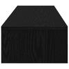 Dual Monitor Stand with Drawers Black Oak Effect 100 X 27 X 15 Cm