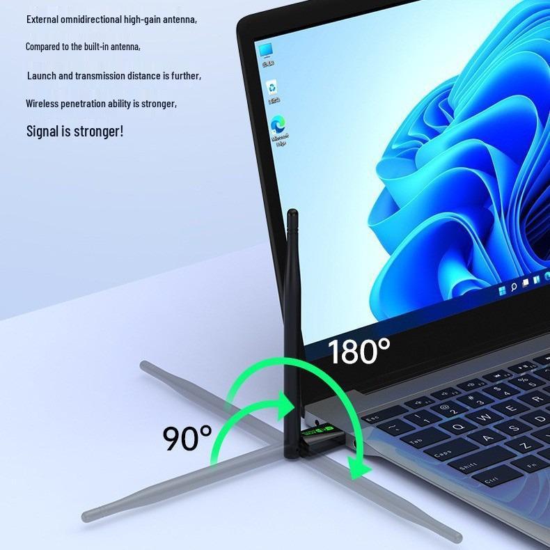 Dual-Band USB WiFi & Bluetooth Adapter: Driver-Free Wireless Network Receiver