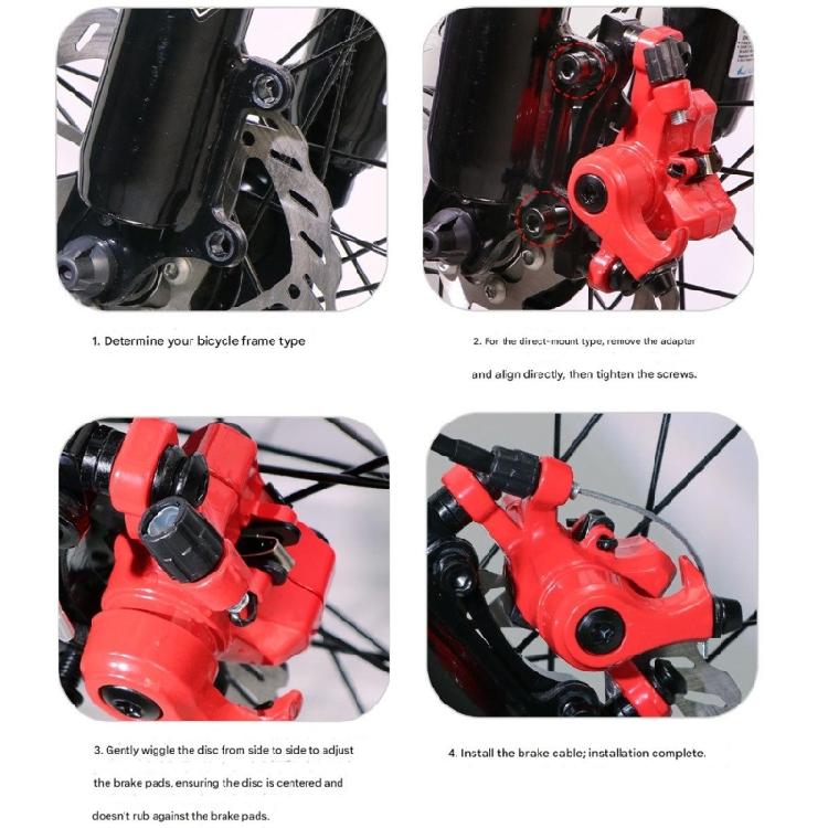 Bicycles Pulling Hydraulic Disc Brake Mountain Bike Front and Rear Line Pulling Brake Caliper Mountain Bike Disc Brake