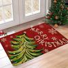 Dachshund Dog Doormat Christmas Welcome Rug Snowflake Lettering Winter Area Rug Laundry Room Studio Garage Home Floor Pad