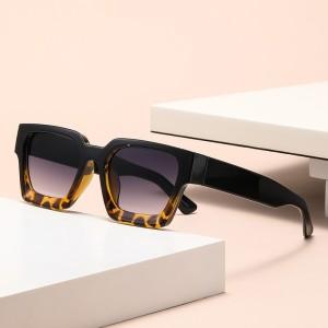 Minimalistyczne Okulary Przeciwsłoneczne z Grubą Oprawką, Modne Streetwear, Wszechstronne Kwadratowe Oprawki, Ochrona UV, Ochrona Przeciwsłoneczna 8539