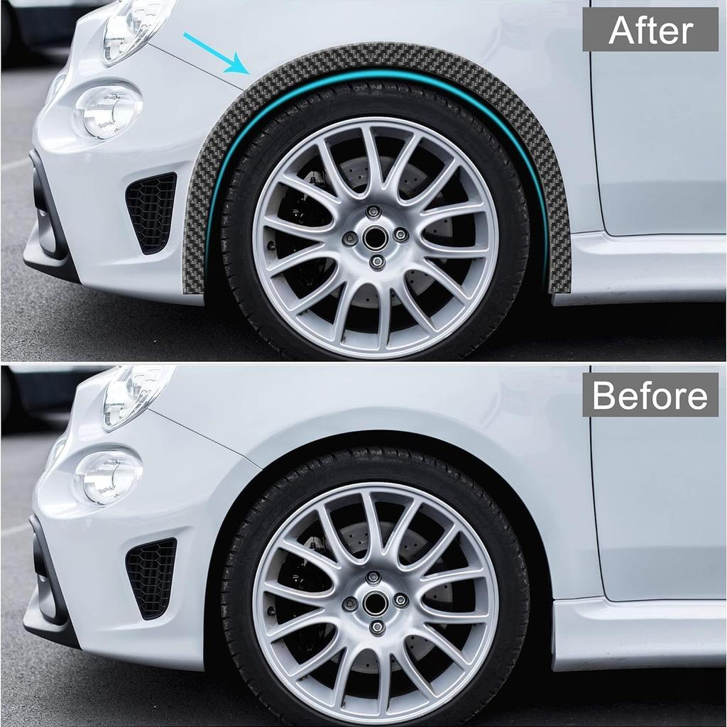 1pcs 4.93Ft Car Wheel Arch Trim,Fender Flares Arches Wing Expander Car Wheel Eyebrow Anti-Collision Strip for Pickup SUV - 3.8CM,Black