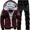 Men's Autumn and Winter Sports Set Hooded Casual Cardigan Jacket Outdoor Thickened Warm Sports Shirt+pants Two-piece Set