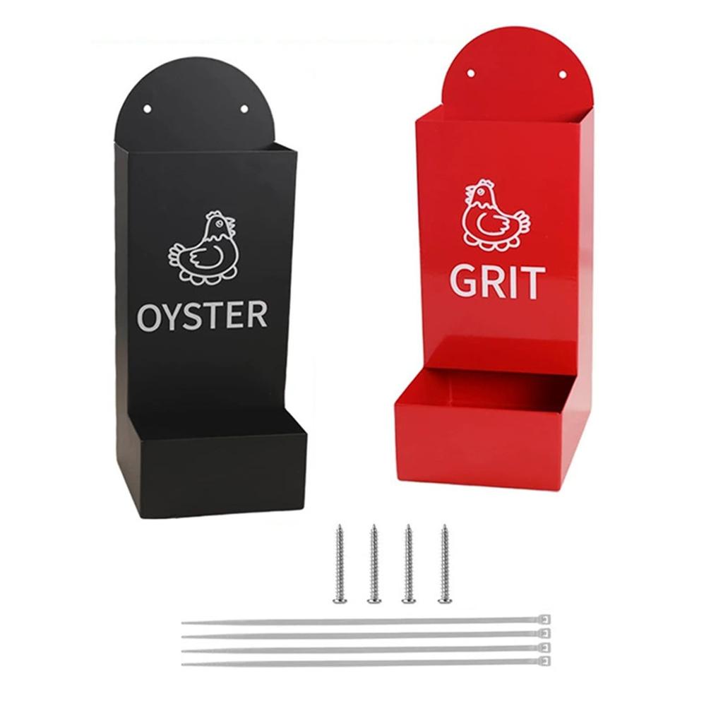 Chicken   Feeder and Grit Feeder Metal  Chicken Coop Accessories Automatic