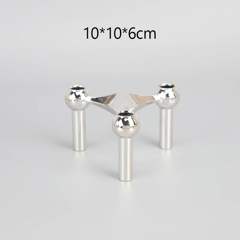 

Подсвечник с молекулярной структурой из металла, серебряный подсвечник в скандинавском стиле, центральный элемент для украшения гостиной, подарок, домашний декор, канделябры