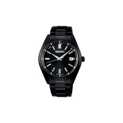 [Seiko Watch] SEIKO SELECTION SBTM325 Japanese-made Men's Watch, Solar Powered, Radio Controlled, Date Calendar, All Black, 10 ATM Water Resistant,