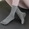 Mid Tube Five Finger Yoga Socks Women Cotton Anti Slip Professional Pilates Socks Indoor Ballet Dance Floor Fitness Sports Socks