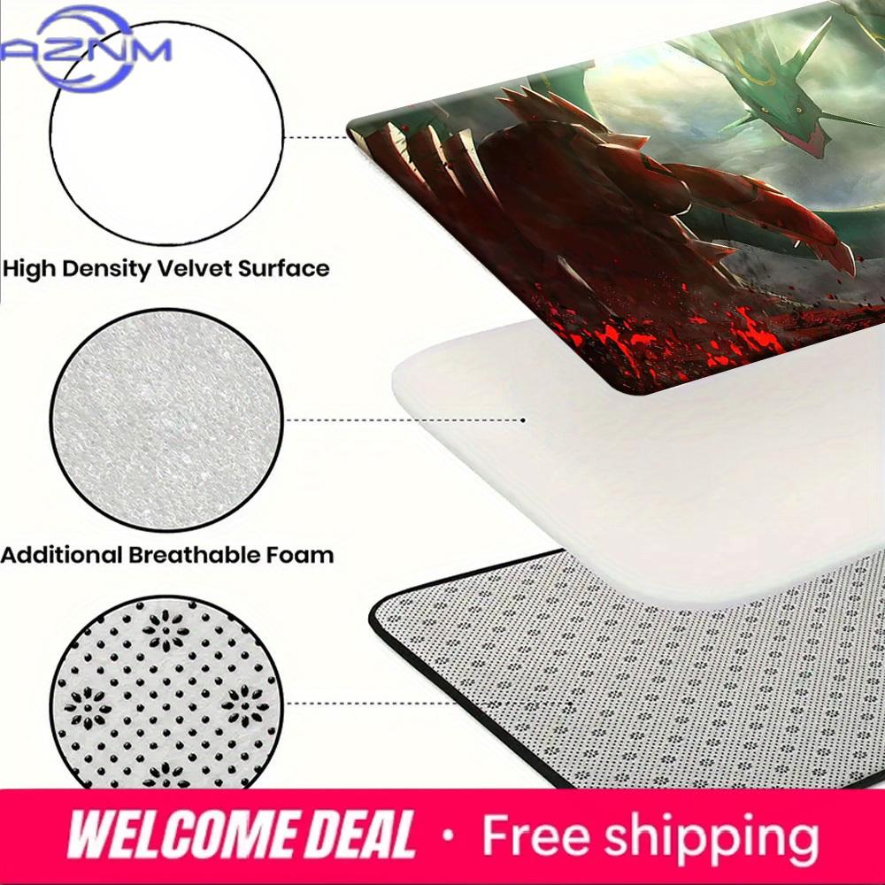 Pokemon Groudon vs Rayquaza Print Non-Slip Doormat, Absorbent Soft Floor Mat for Home Decor