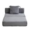 Floor Couch,Compression Sofa,Convertible Sofa Bed-with Pillow Back Support Armrest,Corduroy Fabric,for Living Room Bedroom,Dark Grey