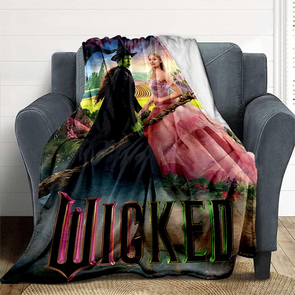 1pc Wicked Fantasy Outdoor Blanket Lightweight Flannel, Soft & Warm, All-Season Use for Sofa, Outdoor, Camping, Living Room, Office086