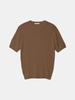 IKALOOK Multicolor Cable Round Short Sleeve Knit Tee Dd1Mmst143