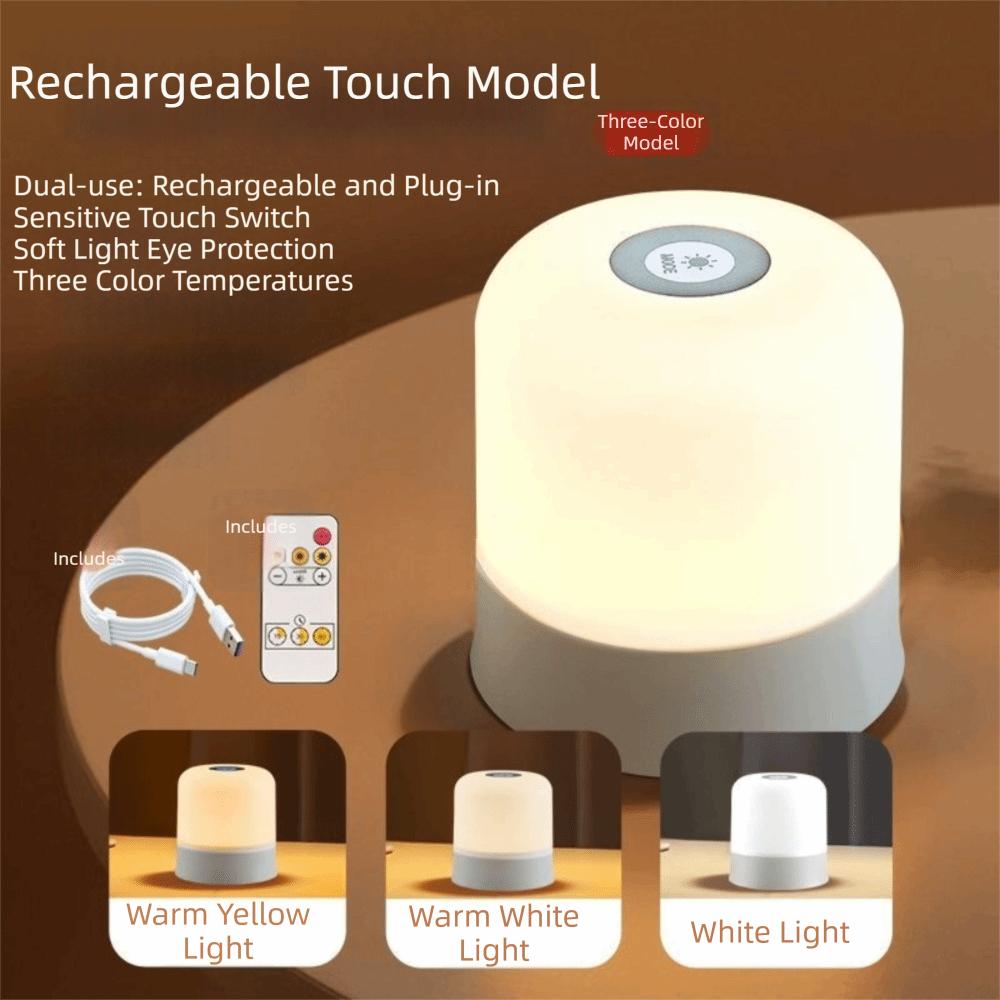 Creative Touch screen LED Night Light Bedroom Decor Soft Light Touch Night Lamp Gift USB Rechargeable Table Lamp Bedroom