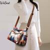Kadın Haberci Çanta Yeni PU Deri Çanta Eğimli Omuz Çantası Kadın Crossbody Çanta Vintage Ekose Desen Çanta