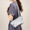 Yan Bucket Bag Women's New Tip Bag Niche Satin Cowhide Small Square Bag Single Shoulder Cross Wing Bag